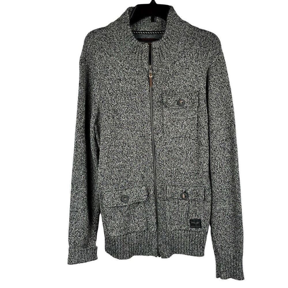 Projek Raw Men’s Full Zip Grey Sweater Large